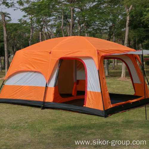 Super Large Space 8-12 Person Two-bedroom and one-living Outdoor Family Glamping Camping Tent